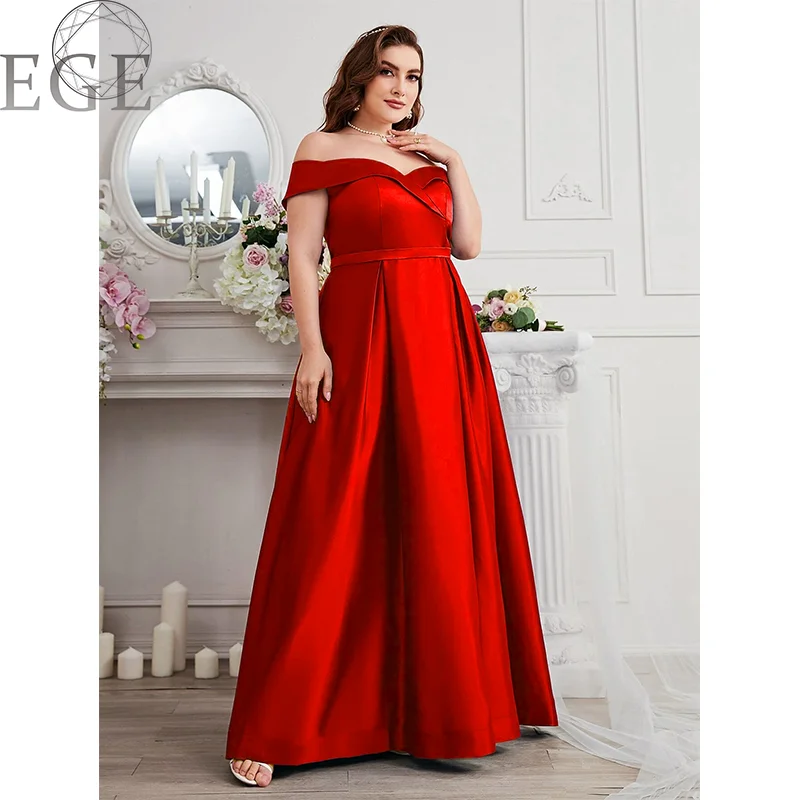 Plus Size Satin Wedding 5XL6XL Maxi Dress Evening Gown Multicolor Bright Luxurious Bridesmaid Wedding Plus Size Satin Dress