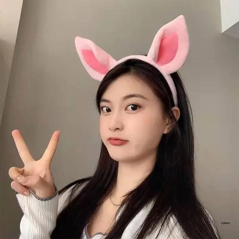 Новинка повязка на голову с рисунком розового поросенка в форме обруча для волос