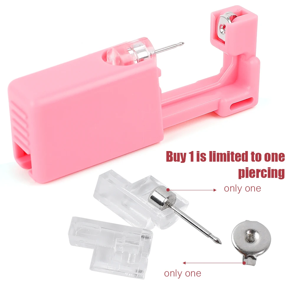 1-10Pcs Safety Ear Piercing Gun Kit Disposable Disinfect Safety Earring Piercer Machine Nose Clip Body Jewelry Piercing Tool images - 6