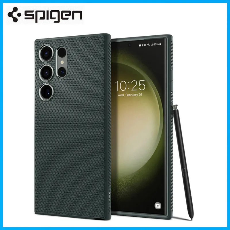 

Spigen Liquid Air TPU Coque Full Coverage Anti-Scratch Silicone Case For Samsung Galaxy S23 Plus S22 Ultra S23+ Back Cover Funda