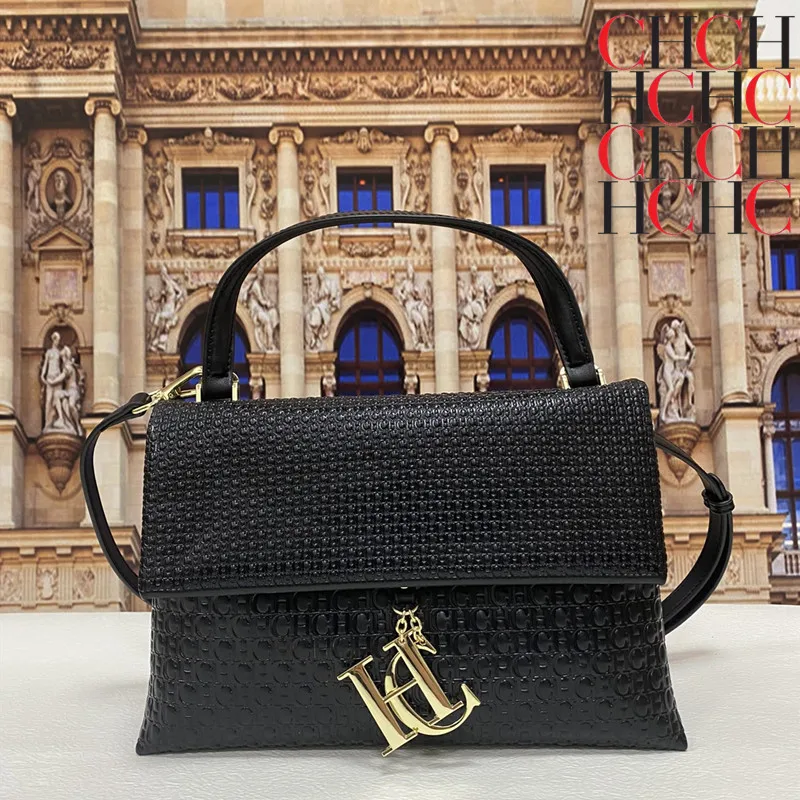 

100% женская модная сумка из коровьей кожи с верхним слоем 2022 Новая роскошная брендовая сумка-мессенджер с принтом CHCH HCHC