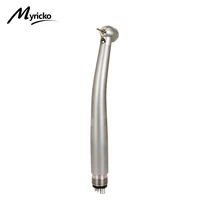 dental high speed led stainless handpiece push button standard head stainless steel handle ceramic bearing three water spray