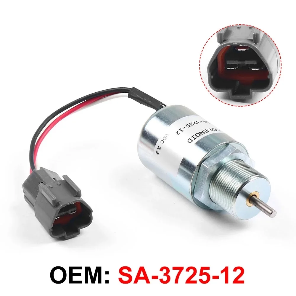 

Fuel Shut Off Solenoid SA-3725-12 For Mitsubishi S4L S3L L3E S3L2 For Volvo EC15 SA3715-12