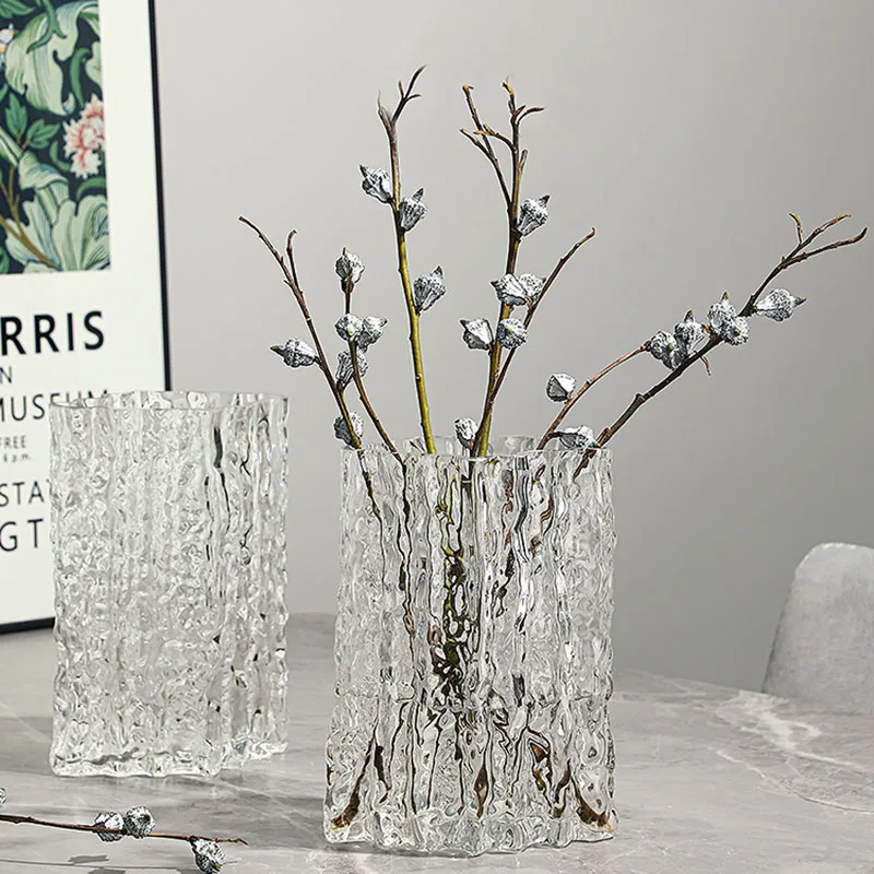 

House Living Room Glass Vase Modern Artificial Flowers Wedding Table Vases Aesthetic Luxury Vasi Per Fiori Room Decortion Items
