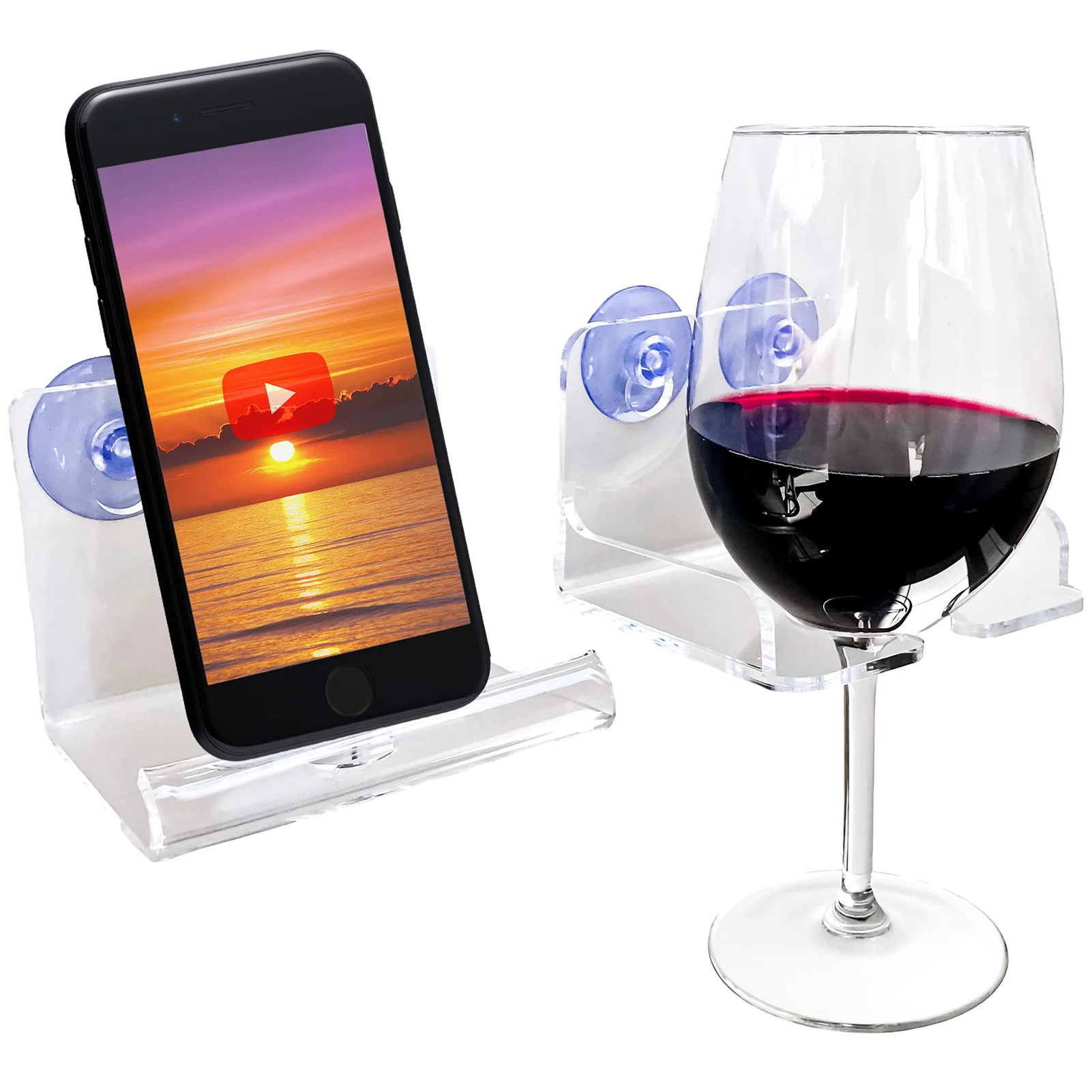 

Акриловый держатель для напитков для душа, 2 шт., держатель для душа с присоской, держатель для вина в ванну, свободные руки, аксессуары для ду...