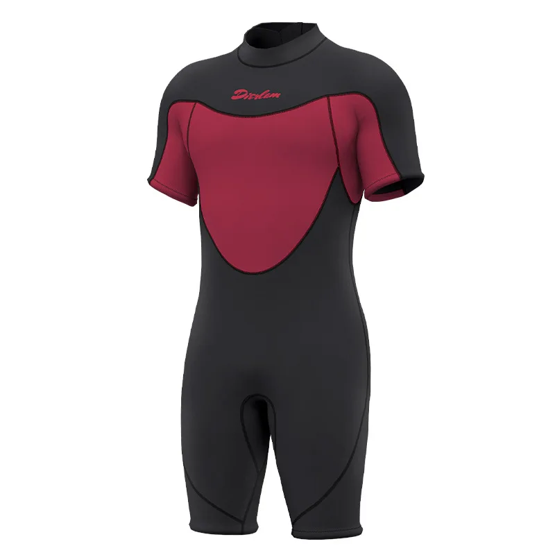 Summer Men Wetsuit 3MM Neoprene Short Sleeve Diving Suit Scuba Spearfishing Snorkeling Surfing Wetsuit Thick Thermal Swimsuit