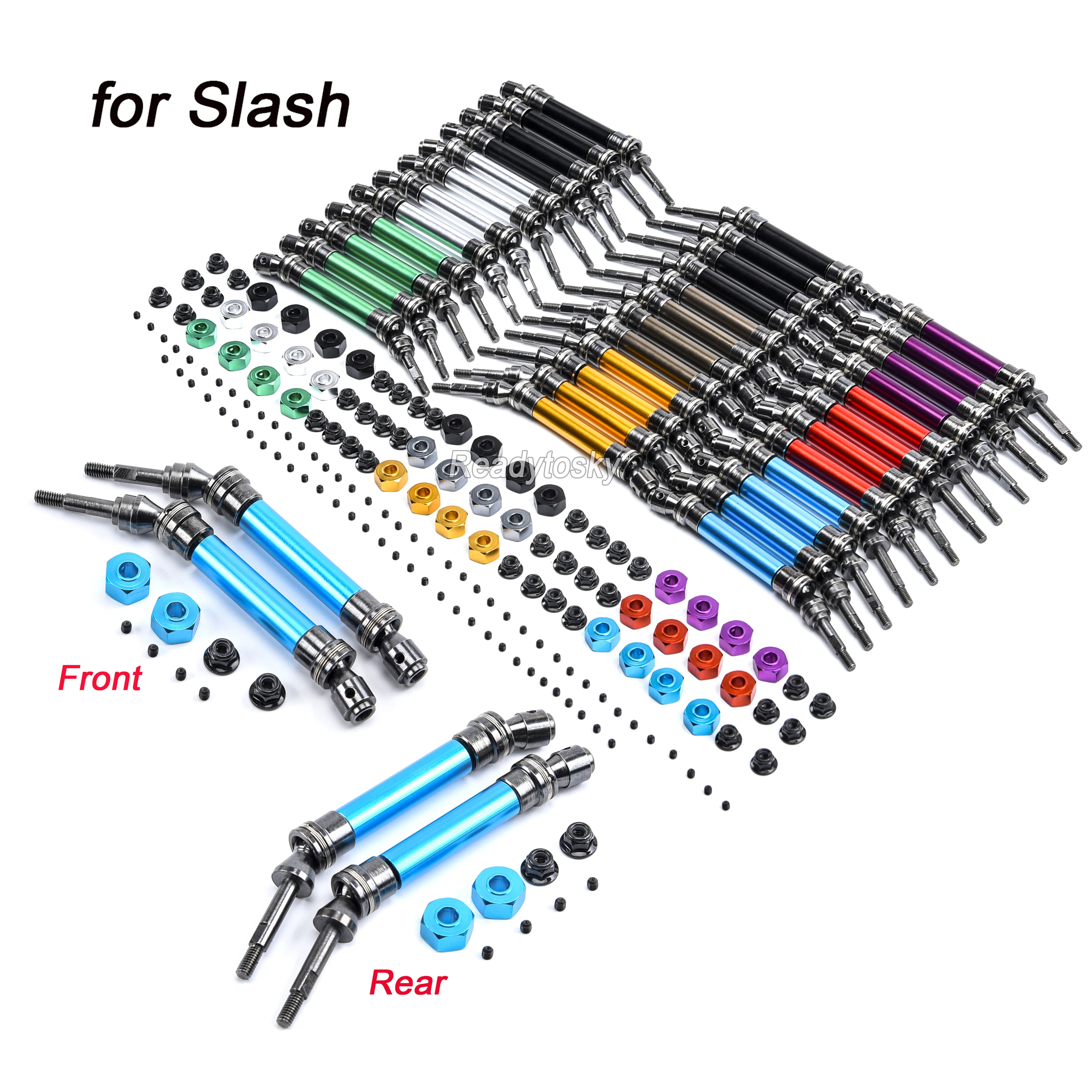 

CVD Steel Front Rear Drive Shaft Assembly Heavy Duty for 1/10 1:10 TRX 1/10 4x4 Bar VXL RC Short Truck