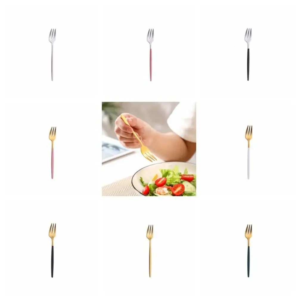 

Mini Polishing Kitchen Utensils Salad Snack 304 Stainless Steel Tableware Fruit Fork Tea Fork Set Dessert Fork