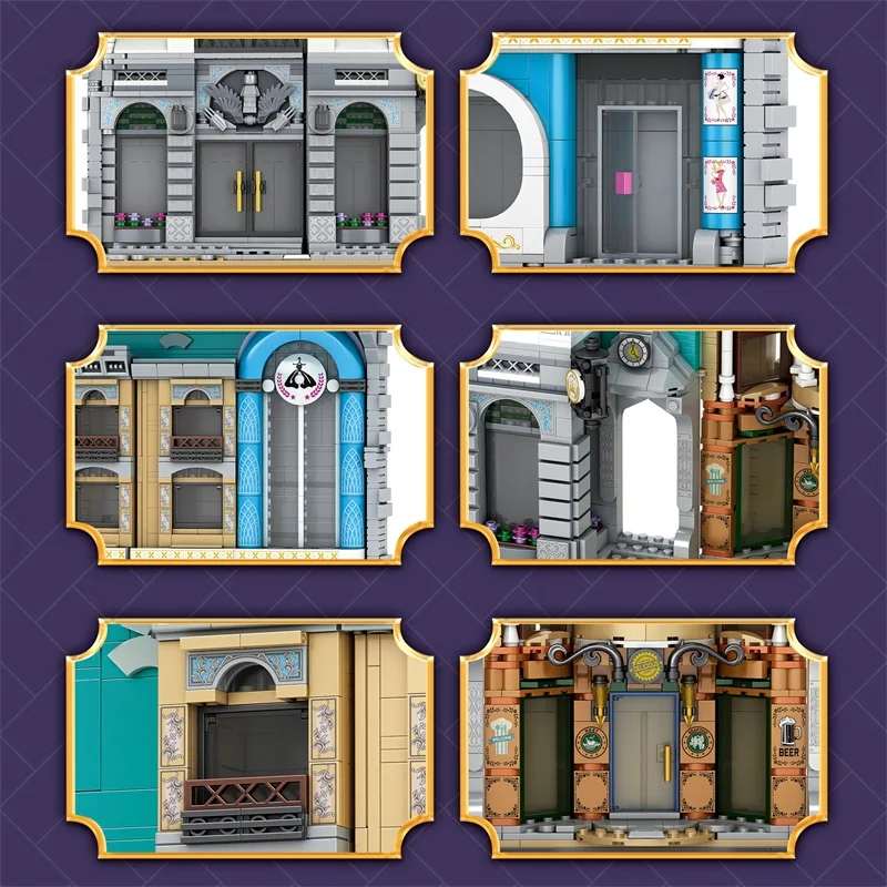 Наборы конструктора Diagon Alley Building Street View из блоков Гарри Поттер наборы MOC Волшебный