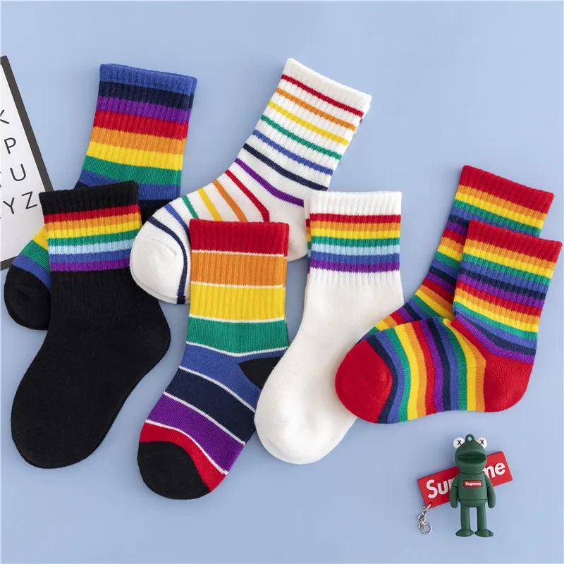 

5 пар/упаковка, Детские хлопковые носки-трубы