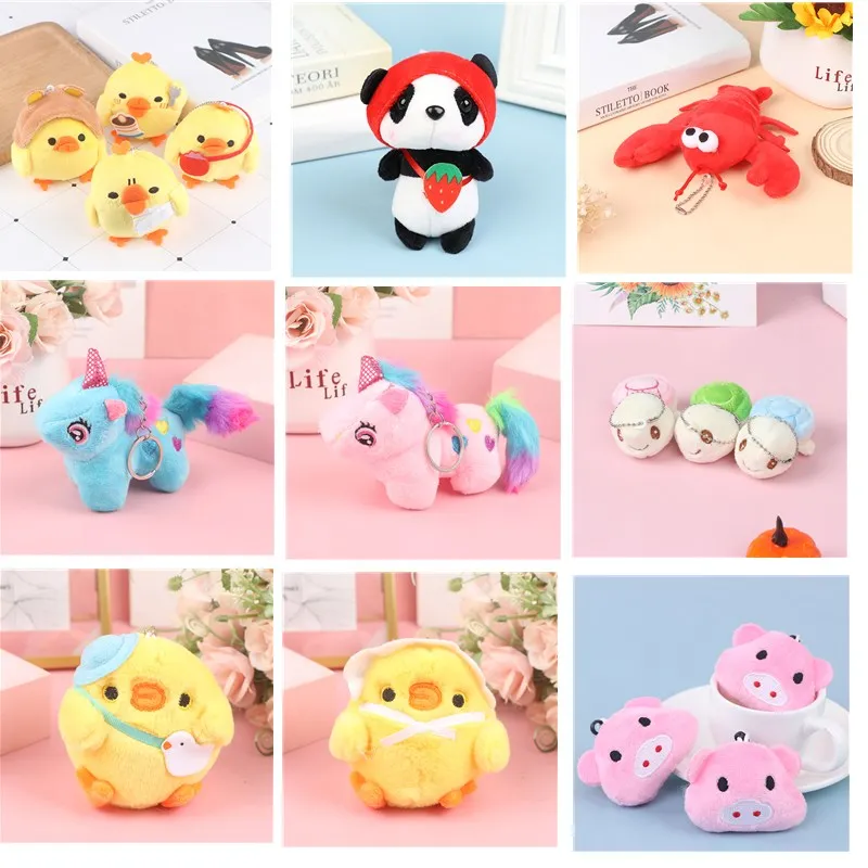 

1Pc Cute Little Stuffed Chicken TOY DOLL , Plush Gift key chain TOY Wedding Bouquet Flower Gift Plush Toy Easter gifts