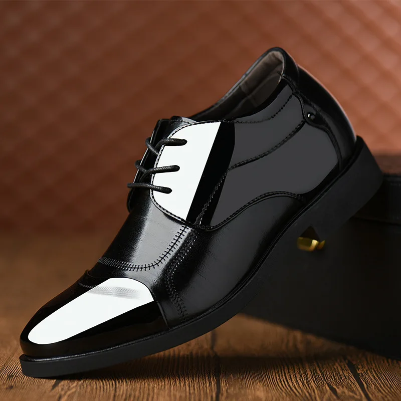 

Shoes for Men 2022 New Inner Heightening Men's Leather Shoes Stitching Business Casual Shoes Gentleman Formal Shoes Zapatos