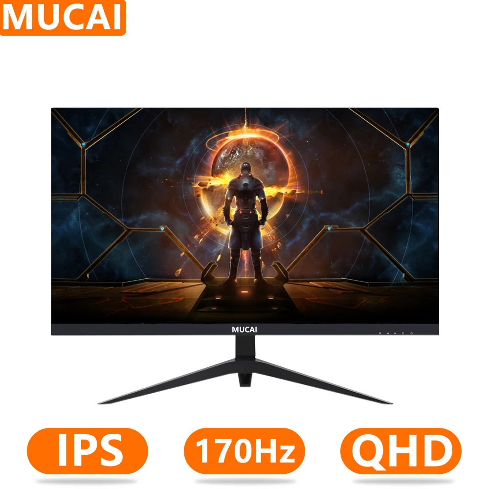 

MUCAI 27 Inch Monitor 2K 144Hz IPS PC Lcd Display QHD 170Hz Desktop Gaming Gamer Computer Screen Flat Panel HDMI-compatible/DP