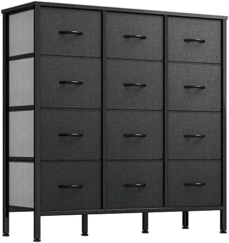 

Dresser with 12 Drawers - Fabric Storage Tower, Organizer Unit for Bedroom, Living Room, Hallway, Closets & Nursery - Sturdy