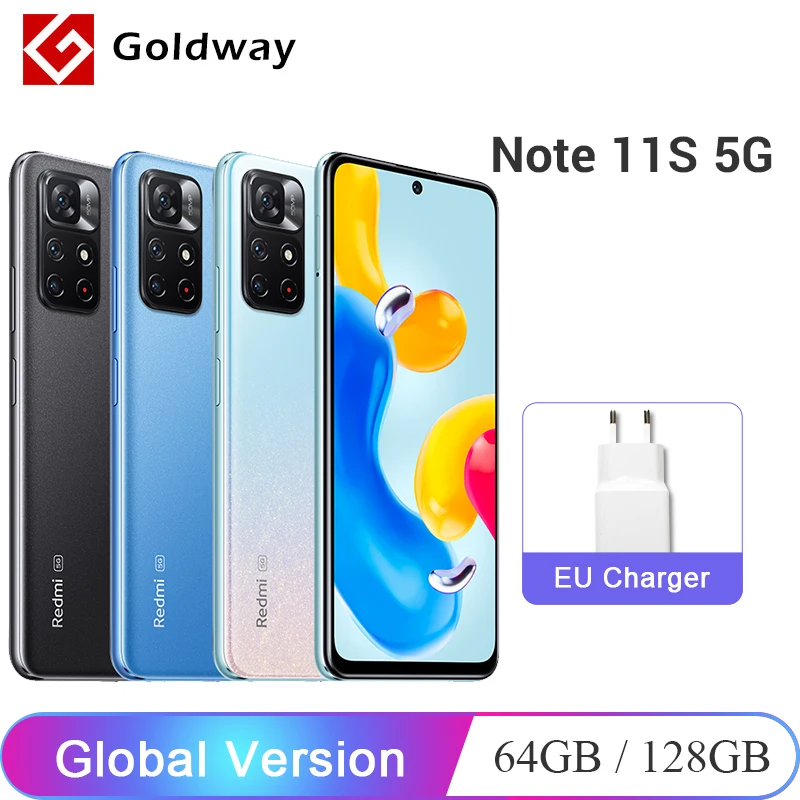 Смартфон Xiaomi Redmi Note 11S телефон с диагональю 128 дюйма 64 ГБ/810 ГБ NFC 33 Вт быстрая