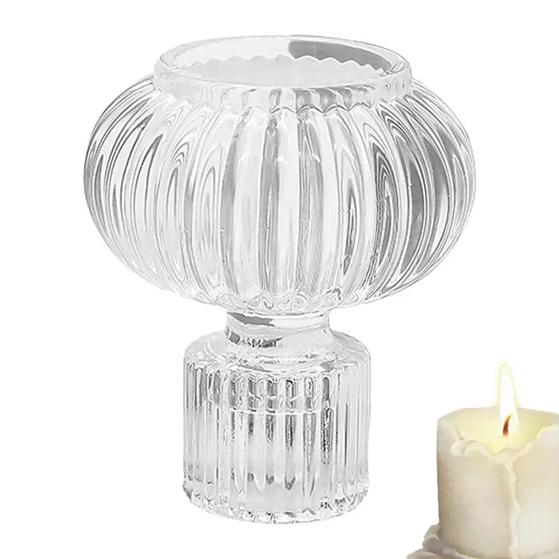 

Glass Lantern Candlestick Holder Taper Candle Stand Decorative Table Centerpieces For Wedding Dinner Party Home Decoration