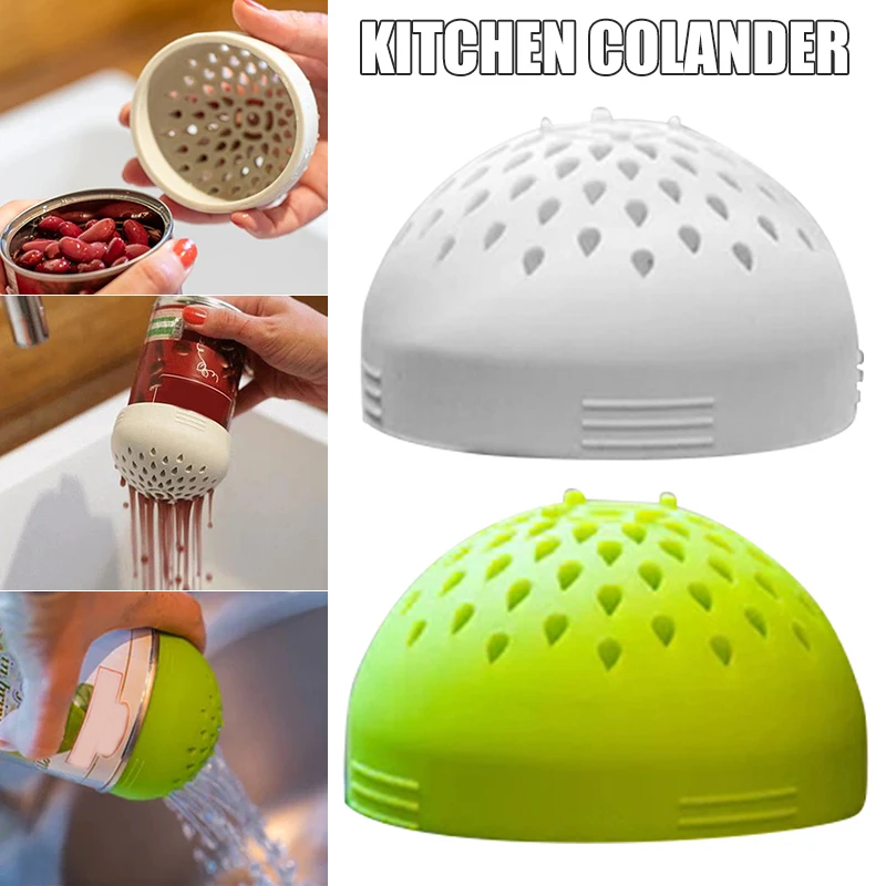 

Multi-use Portable Mini Kitchen Colander Can Drainer Lid Fast Fuss-free Cooking Food Grade Silicone Dishwasher Kitchen Gadget
