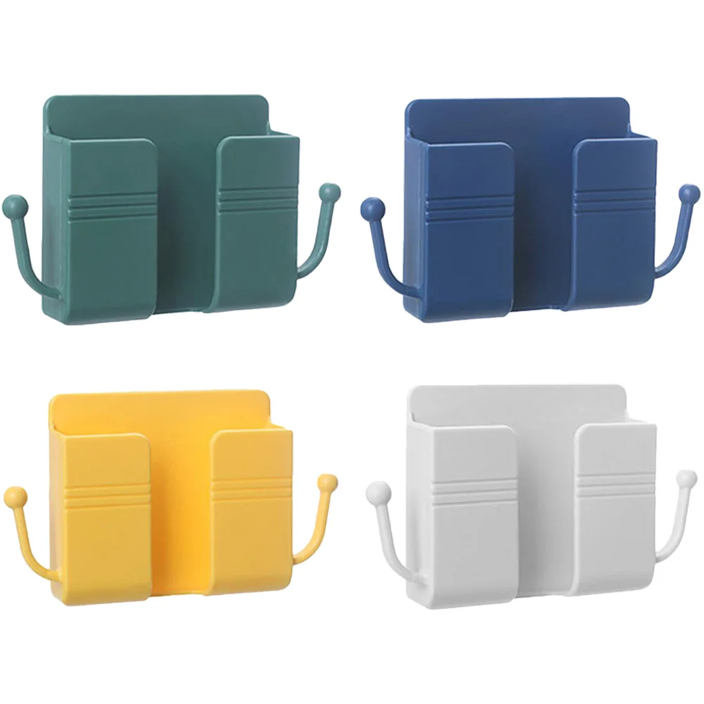 

Wall Holder Mount Bedside Charging Shelf Shower Mobile Remote Organizer Bed Adhesive Storage Rack Mounted Box Hooks Wood Black