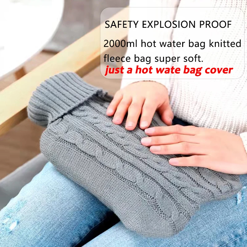 2000 мл сумка для горячей воды вязаный чехол большая ткань с водяным наполнением