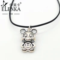 hip hop 925 sterling silver mouse money rat shape lucky charms pendant necklace for men women fine jewelry gifts for kids new