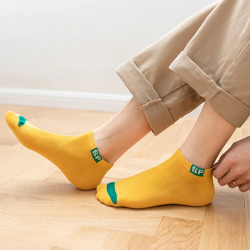 5 Pairs Cotton Men's Short Socks Crew Ankle High Quality Breathable Mesh Sports Casual Women Summer Low-Cut Thin Sock for Male