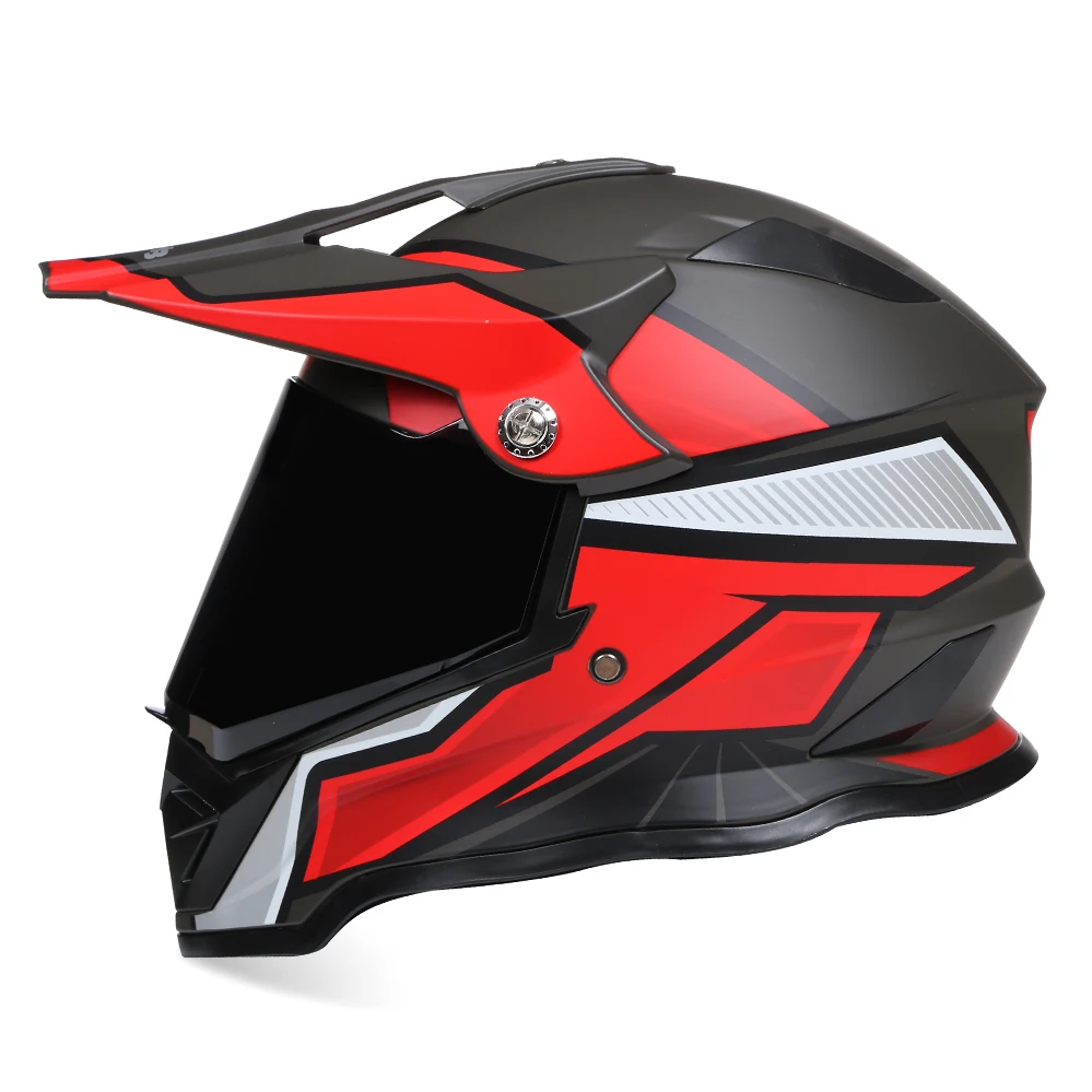 

Off-road Motorcycle Helmet Motocross Bike Downhill AM DH Cross Full Face Helmet Capacete Casco Moto Dot Ece Approved with Visor