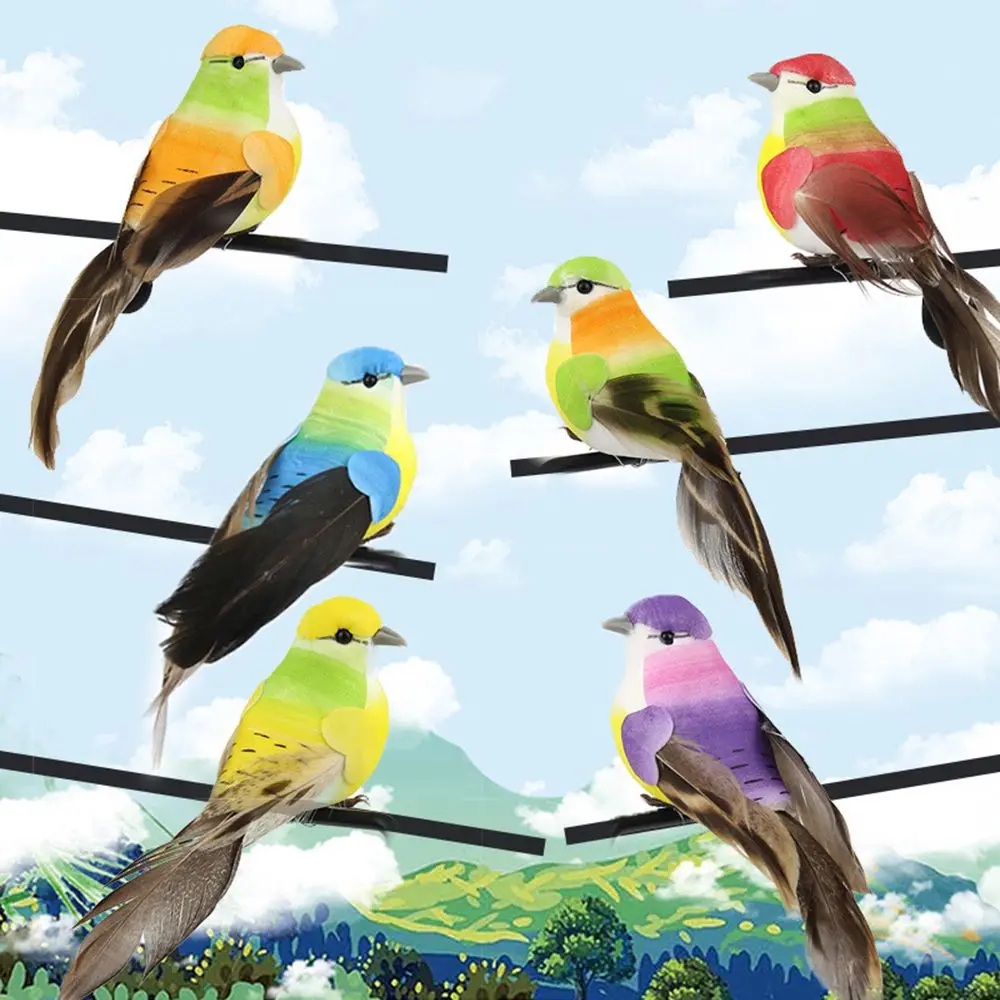 

Home Decor Wedding Supply Miniature landscape Decoration Simulation Bird Bird Model Artificial Animal Real Feathers