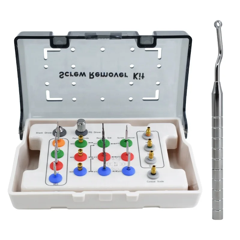 

Dental - Tool Screw Remover Kit with Dental Drill & Accessories Broken Fixture Surgical Instrument