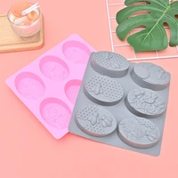 6 holes oval cake mold honey bee soap mold craft diy silicone 3d cake desserts baking mousse moulds pan kitchen bakeware tool