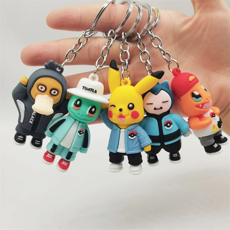 

Cartoon Pokemon Pikachu Keychain Kawaii Anime Cartoon Keychain Cute Doll Pendant Car Key Ring Backpack Ornaments Holiday Gifts
