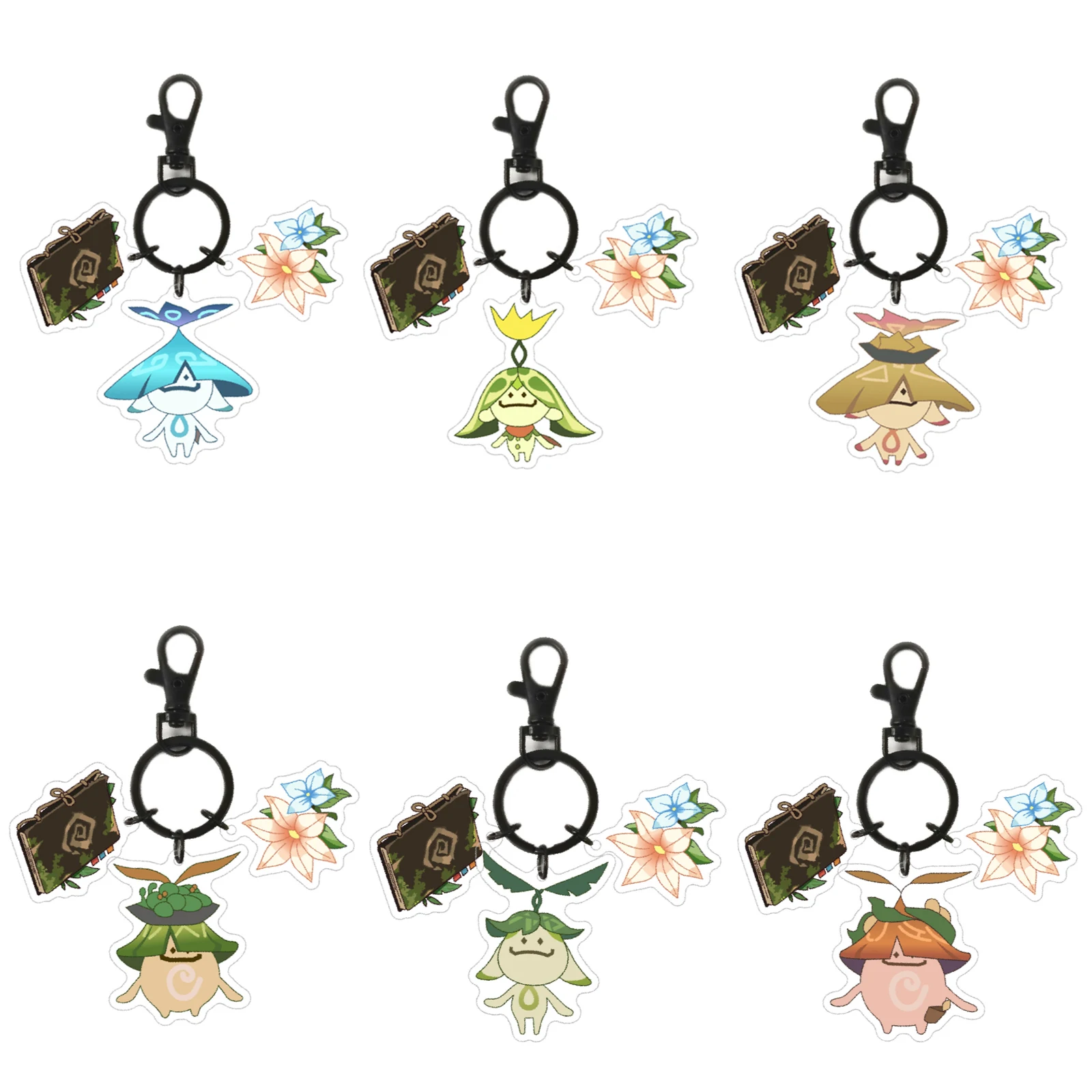 

Anime Genshin Impact Aranara Cosplay Keychain Acrylic Kawaii Figure Key Chains Cute Bags Keyrings Pendant Fans Collection Gift