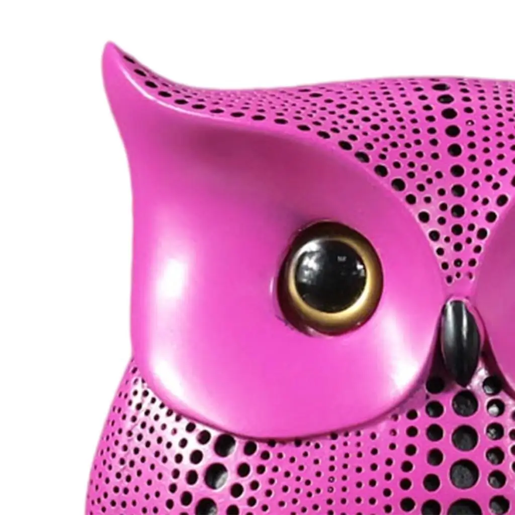 

Owl Figure Table Showpiece Ornament Statue Miniature Decoration Craft Blue