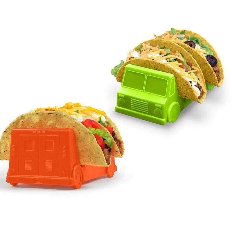 

Display Stand For Pizza Cake PP Taco Rack Durable Wave Food Container Mexican Pancakes Rack Kitchen Tool 14.5X7.5X6.5CM