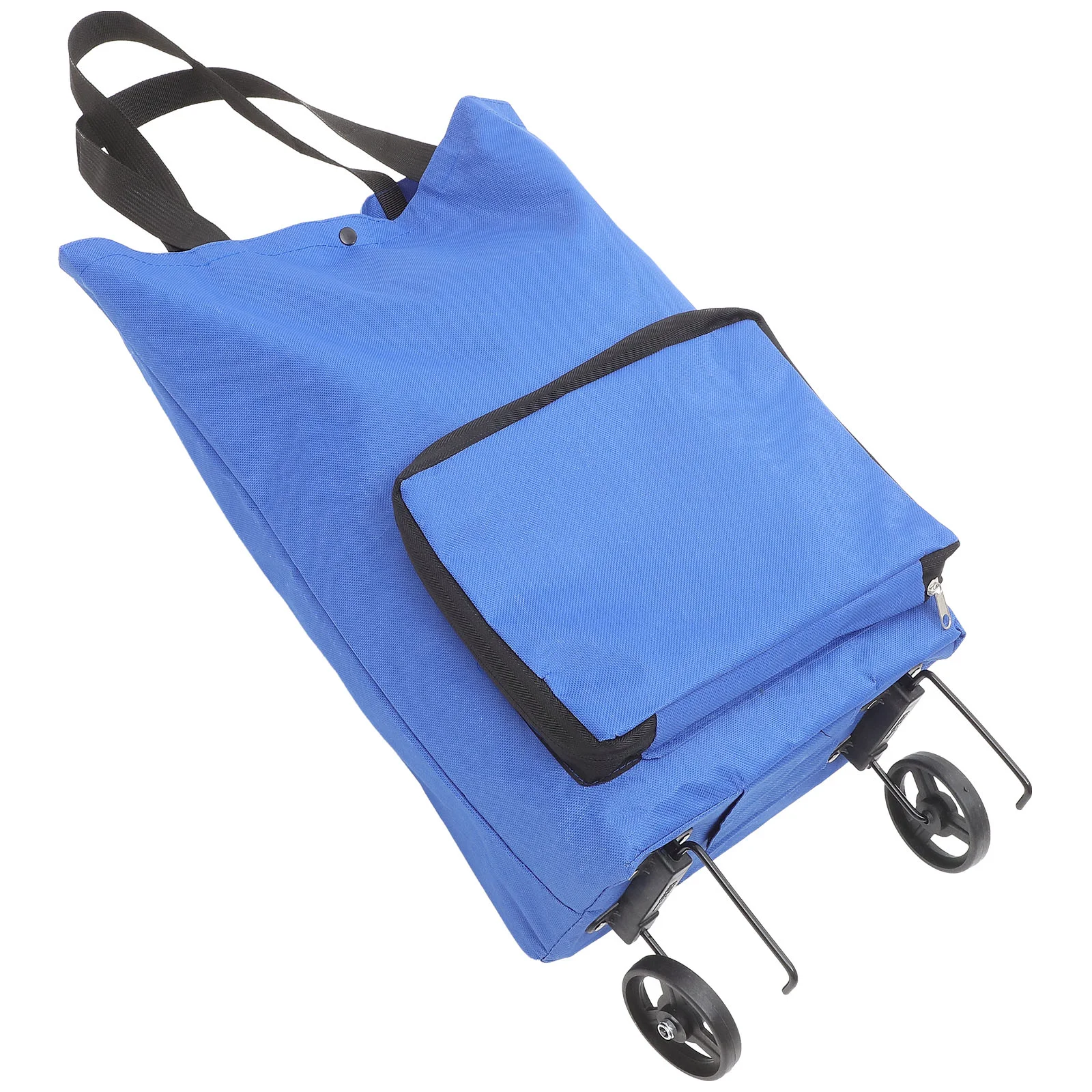 

Tug Bag Reusable Grocery Tote Foldable Dolly Trolley Folding Shopping With Wheels Oxford Cloth Collapsible Bags