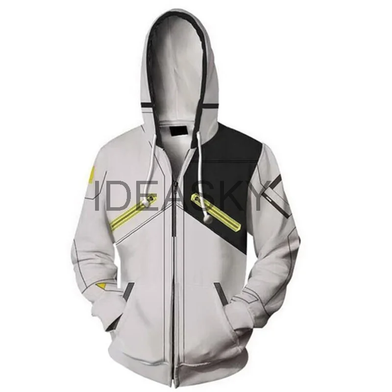 Мужской пуловер с капюшоном и 3D-принтом на молнии | Тематическая одежда униформа