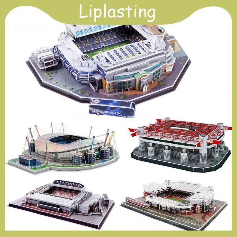 

Jigsaw DIY 3D Puzzle World Football Stadium DIY Toys For Children European Soccer Playground Assembled Building Model