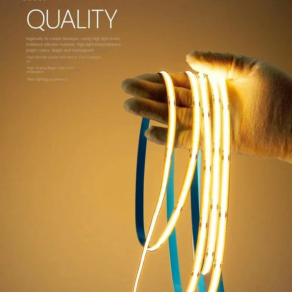 

FCOB LED Strip Light 12V 24V Warm Super Fine Linear High Flexible 320/480 LEDs/m Bar Ribbon Tape House For Room Decor Night Lamp