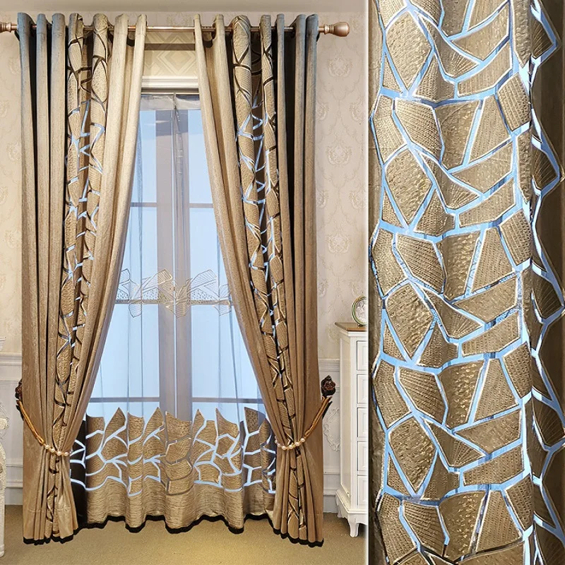 Современные занавески для гостиной спальни простые скандинавские на заказ полые