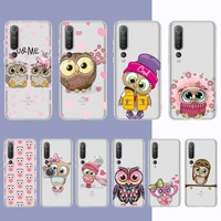 owl phone case for samsung a51 a52 a71 a12 for redmi 7 9 9a for huawei honor8x 10i clear case