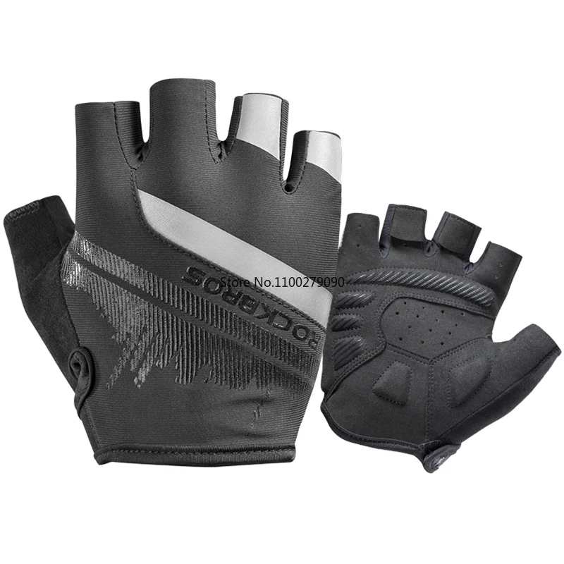 Men Women Half Finger Anti-slip Riding Bicycle Reflective Gloves Summer Sports Cycling Gloves Bike Motorcycle Accessories Moto B