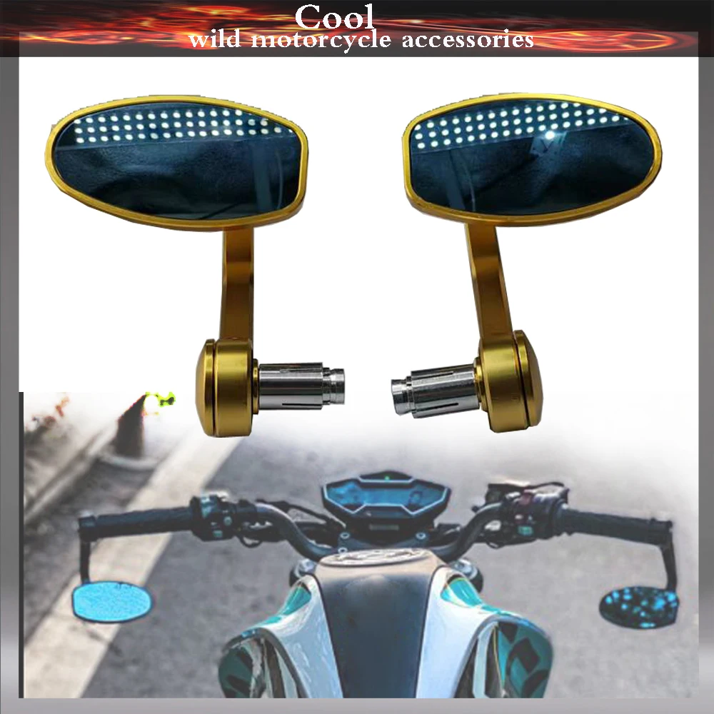 

Motorcycle modified aluminum alloy handlebar rearview mirror For Kawasaki ER6N W800 VULCAN/S 650cc VERSYS