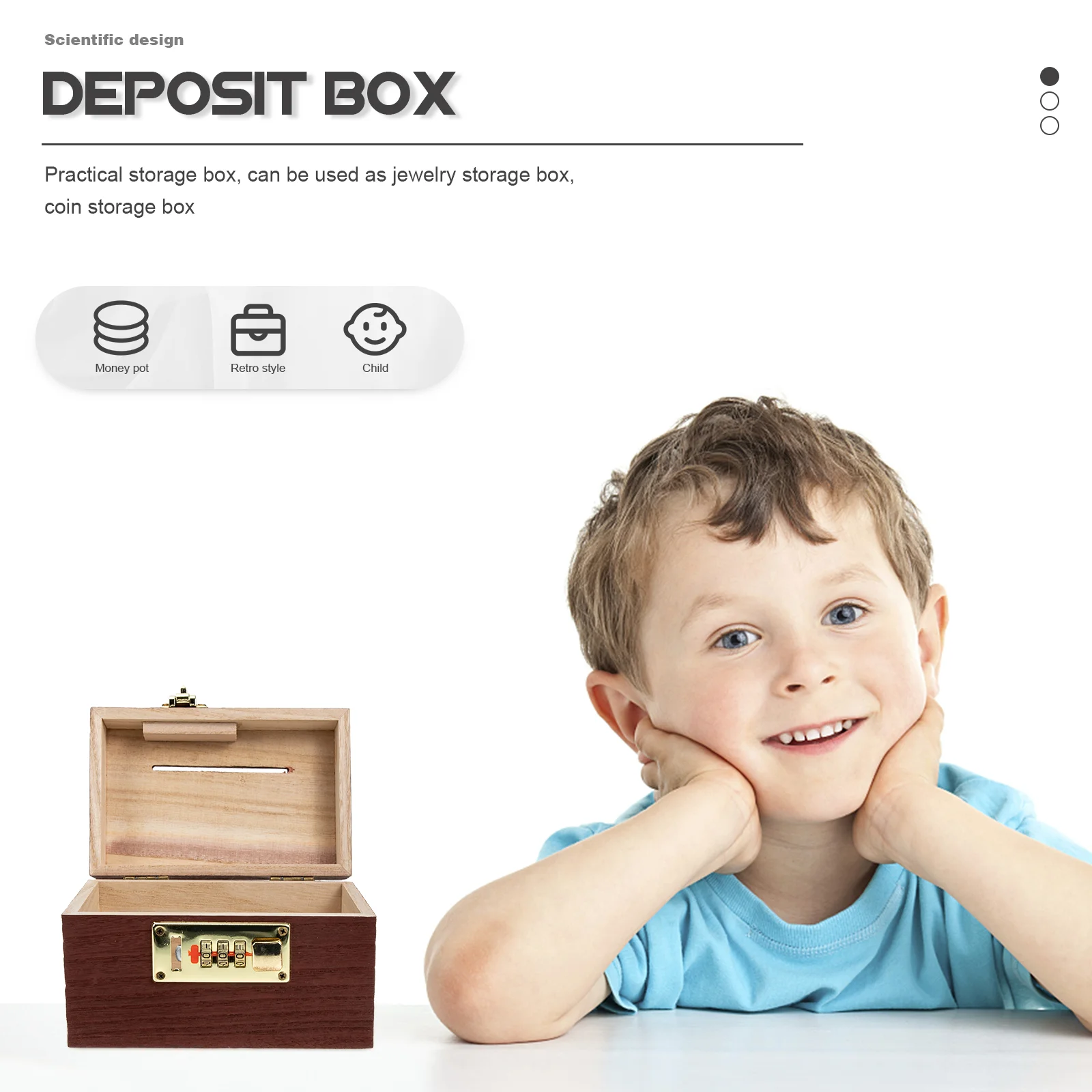 

Box Treasurewooden Bank Pirate Wood Lockstorage Money Cash Jewelry Piggycase Trinket Keepsakevintage Decorative Candy Organizer