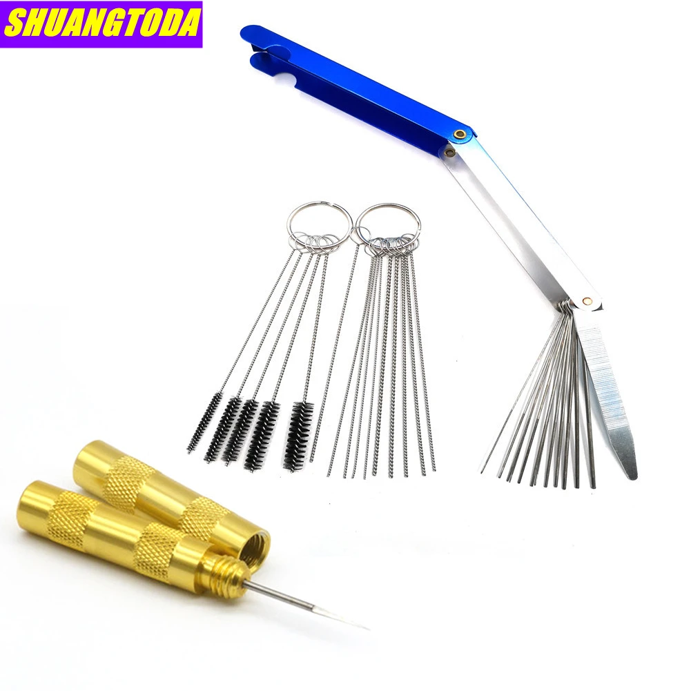 

Карбюратор Аэрограф Пистолет-распылитель 28 шт. Набор инструментов для чистки игл и щеток 22 проволочные иглы 5 щеток 1 острый выбор оптом