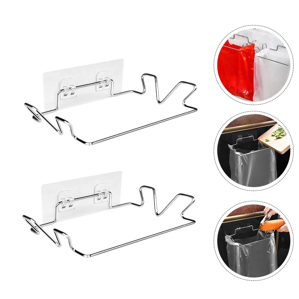 

Holder Trash Garbage Rack Hanging Door Hanger Cabinet Storage Kitchen Cupboard Hook Towel Organizer Steel Sink Wall Doors