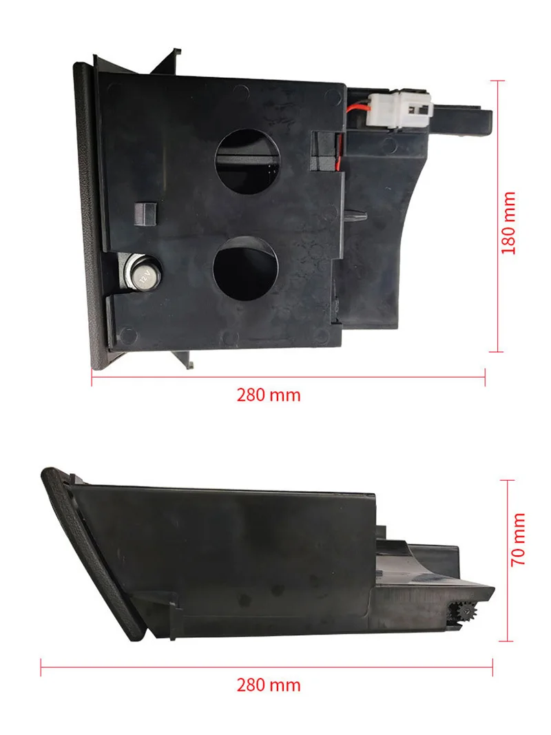 Подставка RHD 7H285860130T черная для стакана пепельница транспортера VW T5 автомобильная