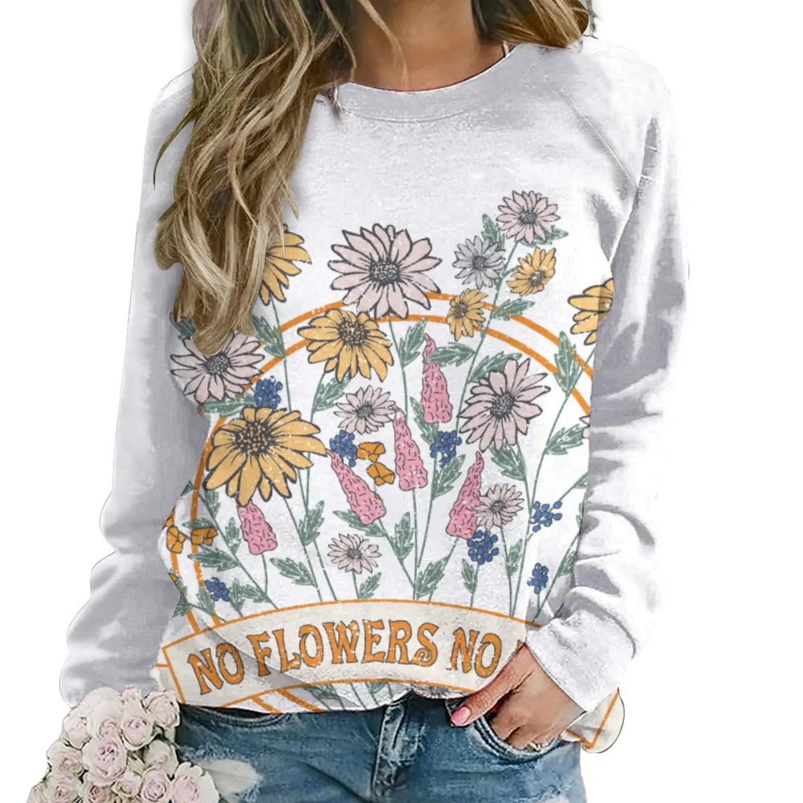 

Women'S High-Quality Pattern Printing, Fashionable And Minimalist Spring/Summer Sweaters, Available In Extra Large For Customiza