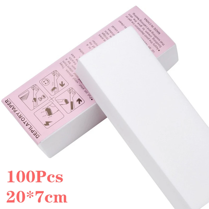 

100pcs Women Men Hair Removal Wax Paper Nonwoven High Quality Body Leg Arm Hair Removal Epilator Wax Strip Paper Roll