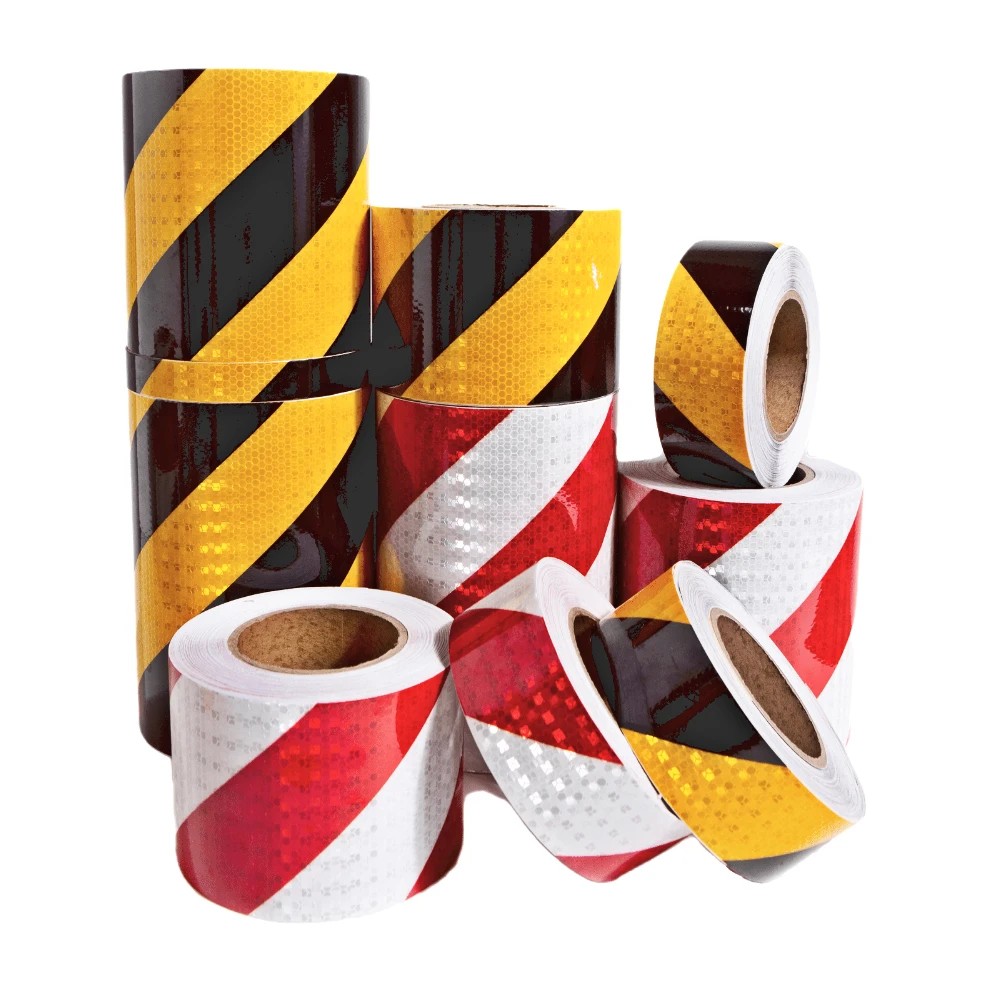 

5CMx5M PVC Red White Twill Reflective Safety Warning Conspicuity Reflective Tape Car-Styling truck Vehicle Sticker DIY length