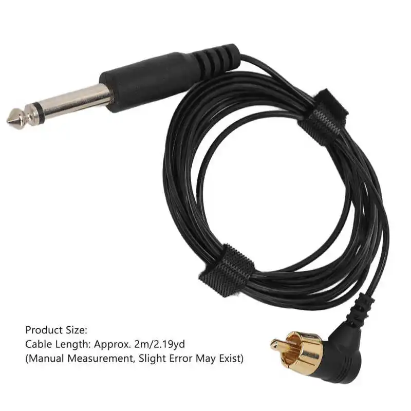 

Tattoo Supplies Tattoo Machine Hook Line PVC Copper Alloy 2m 6.3mm Male Head Wire Fit for Tattoo Equipment Interface