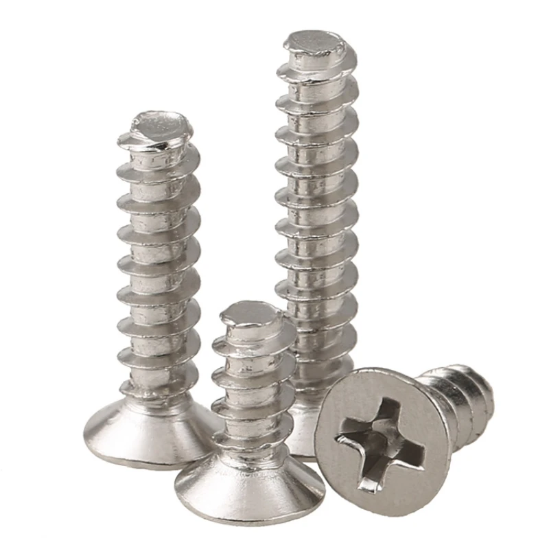 Винты с потайной головкой KB плоские винты черные цинковые/никелированные